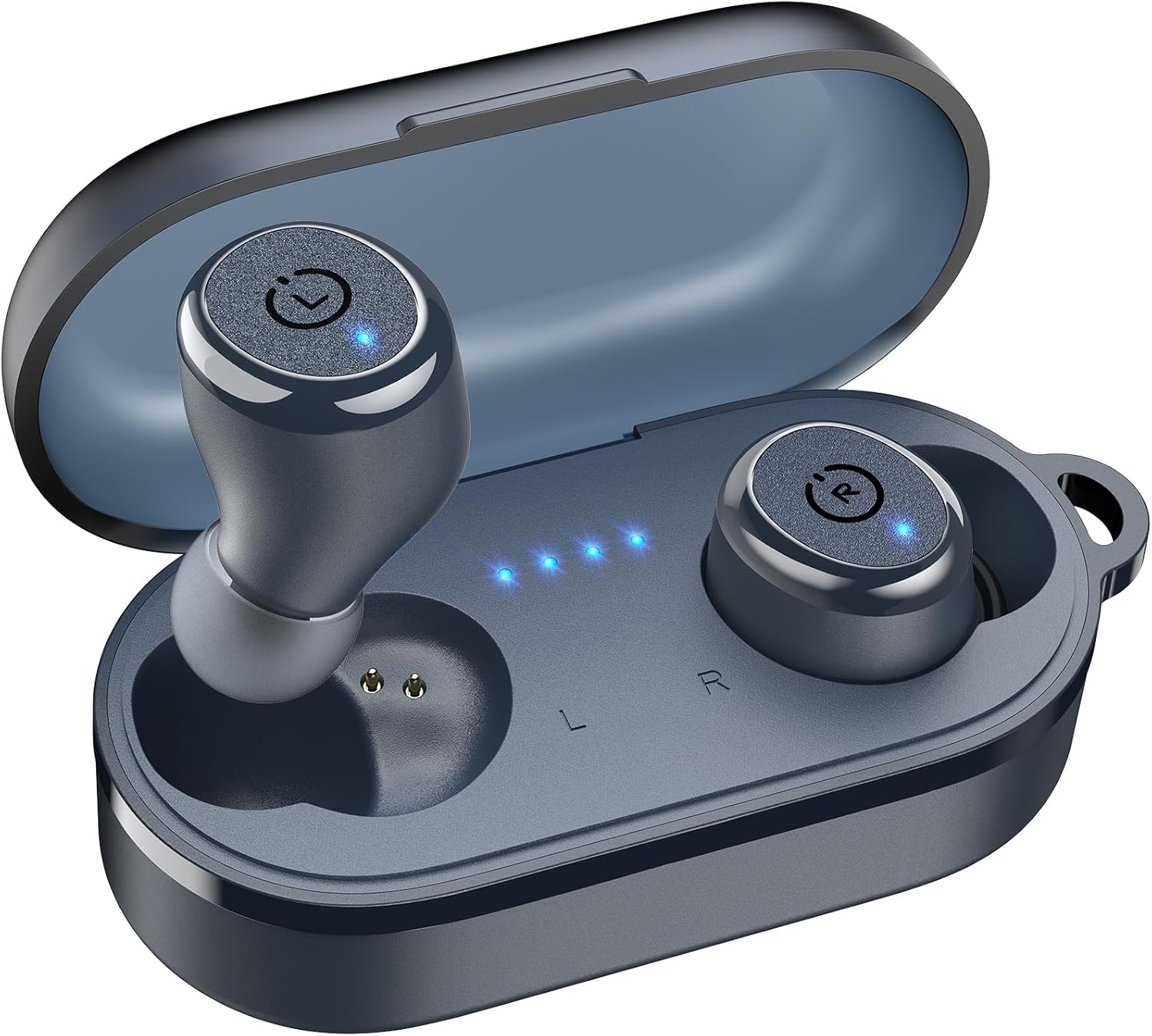 Headphones with Waterproof Wireless Charging Case