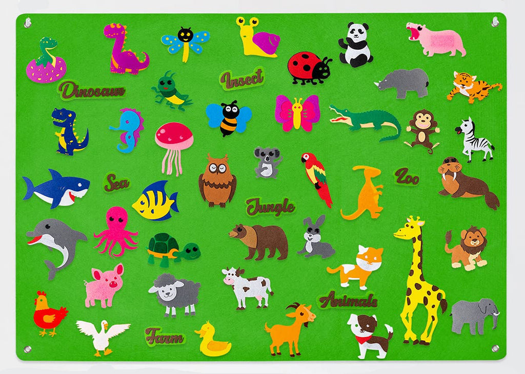 Wall Art Felt Board Zoo Learning Toy