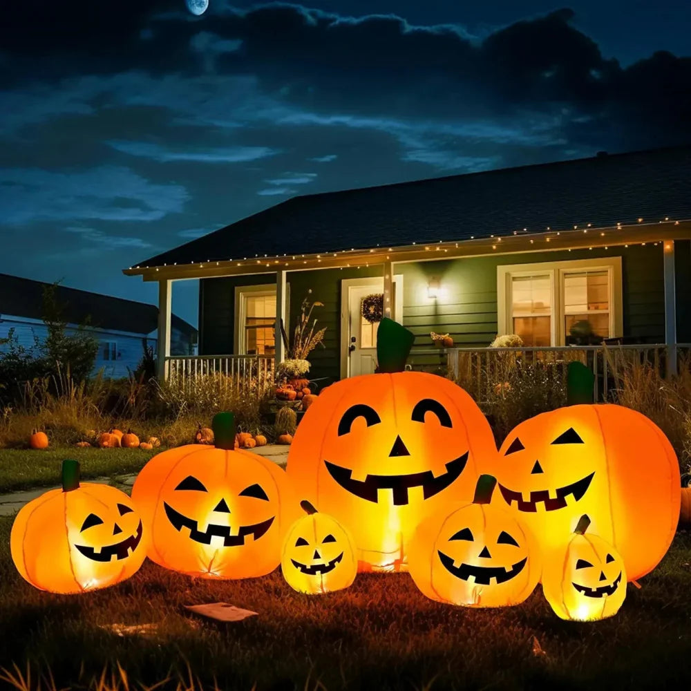 Halloween Outdoor Decoration Inflatable Pumpkin Display LED Lights