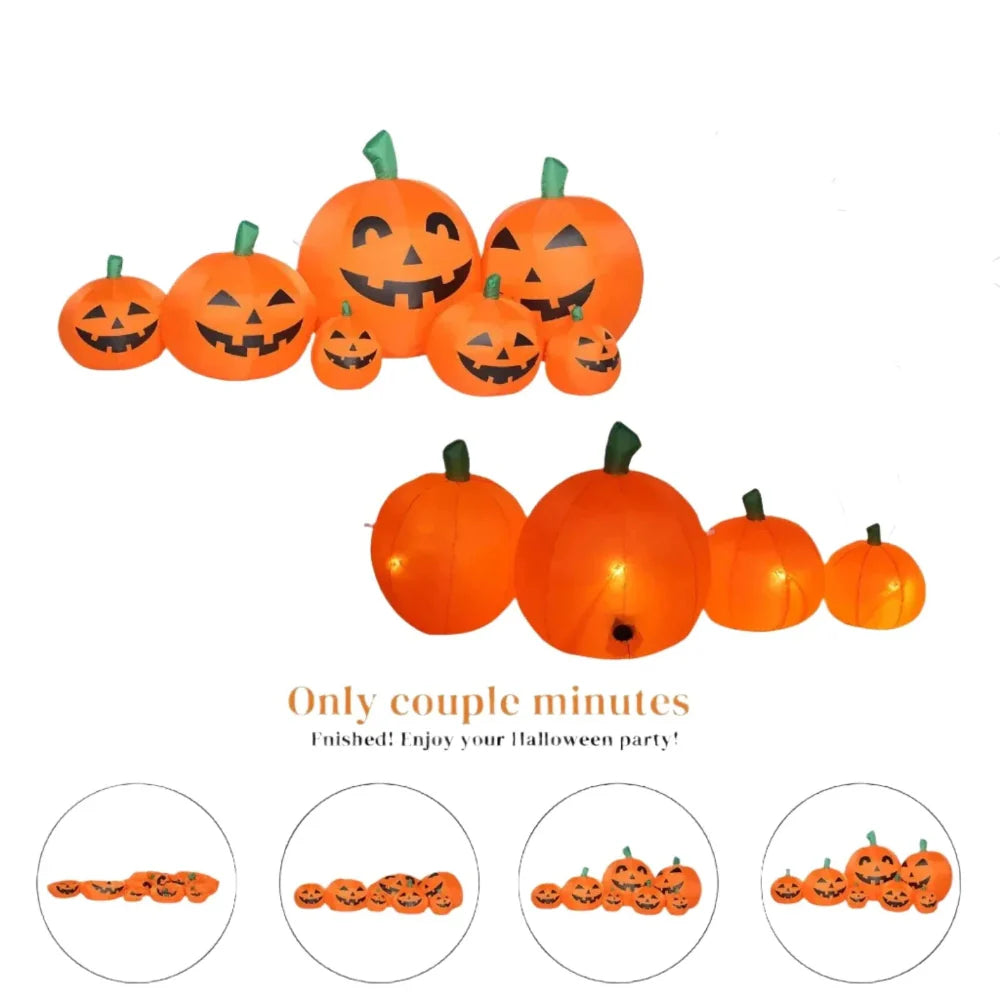 Halloween Outdoor Decoration Inflatable Pumpkin Display LED Lights