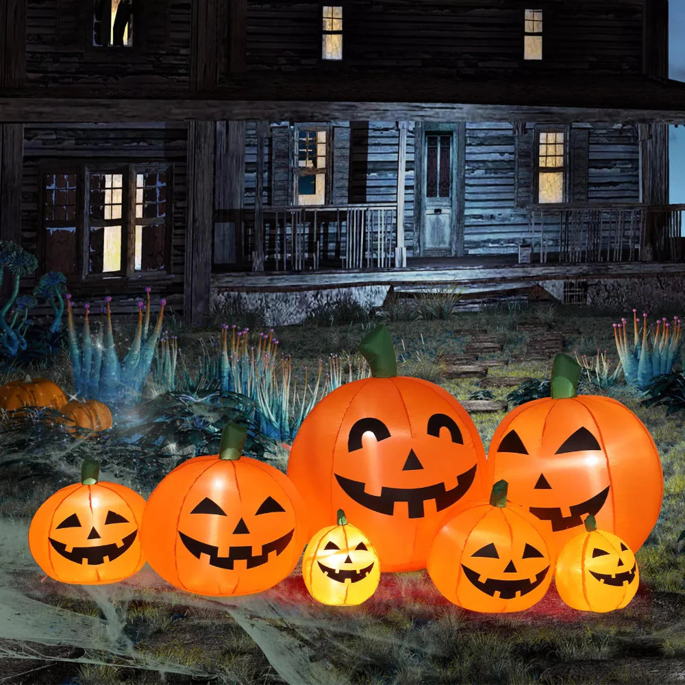 Halloween Outdoor Decoration Inflatable Pumpkin Display LED Lights