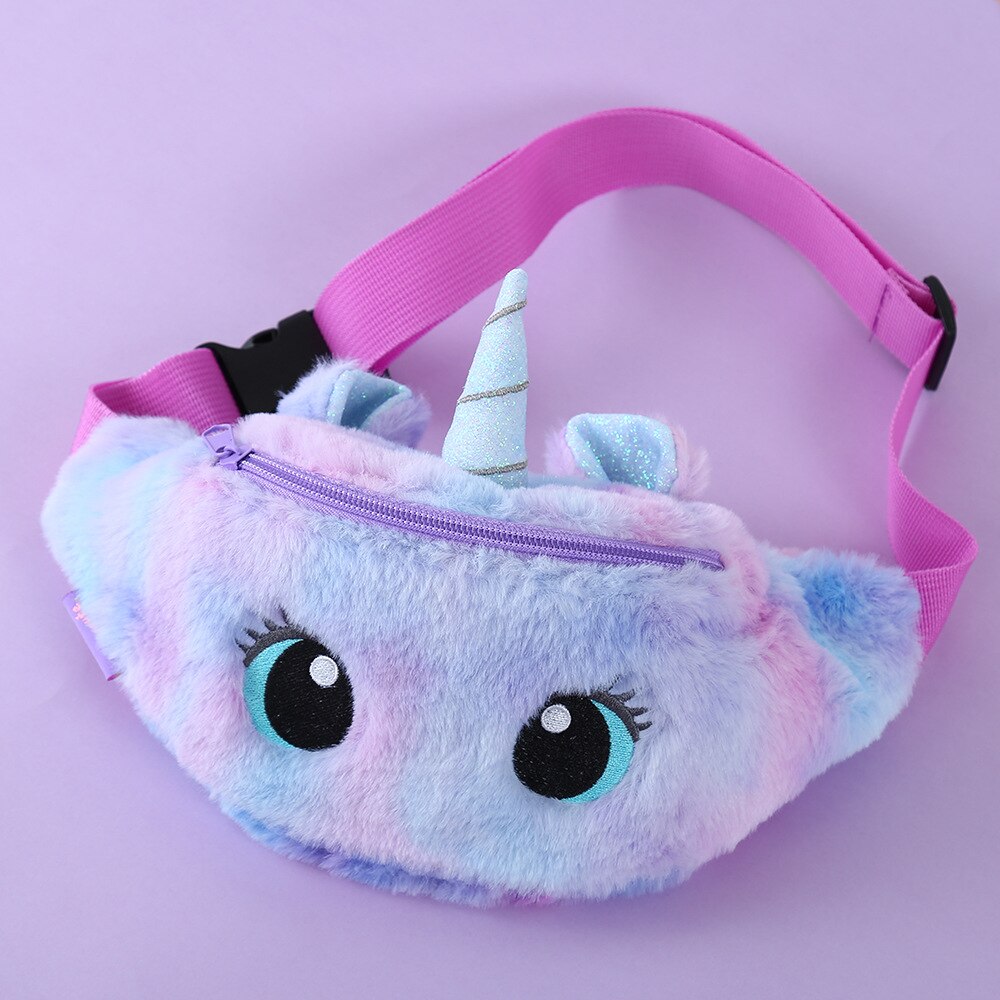 Kids Bum Bag with Plush Unicorn Design