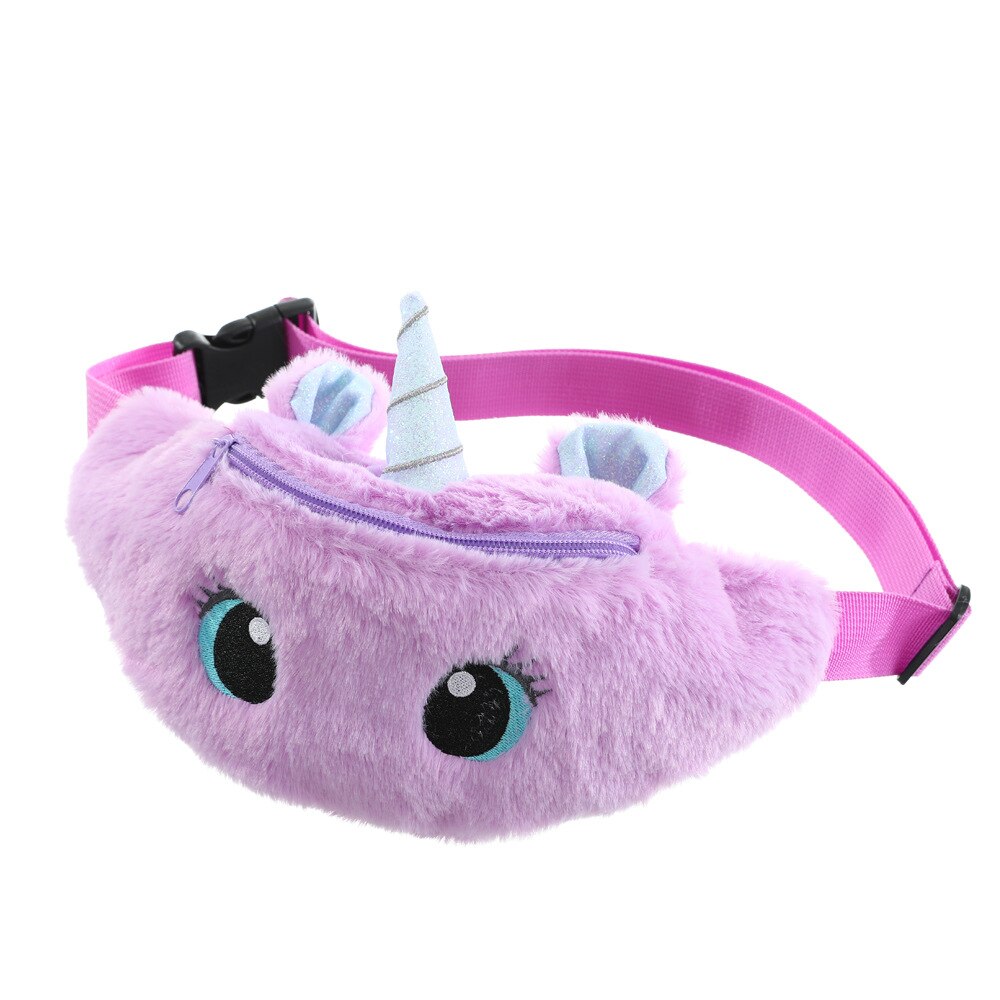 Kids Bum Bag with Plush Unicorn Design