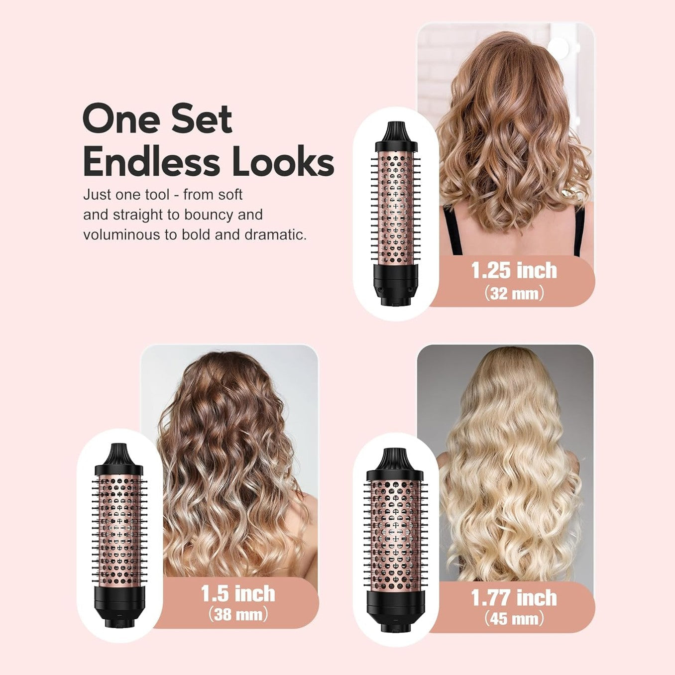 Curling Wand | 3-in-1 Ionic Styling Tool for Home