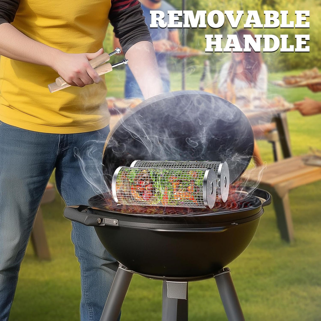 Premium Grill Baskets | Stainless Steel BBQ Tool for Outdoor Cooking