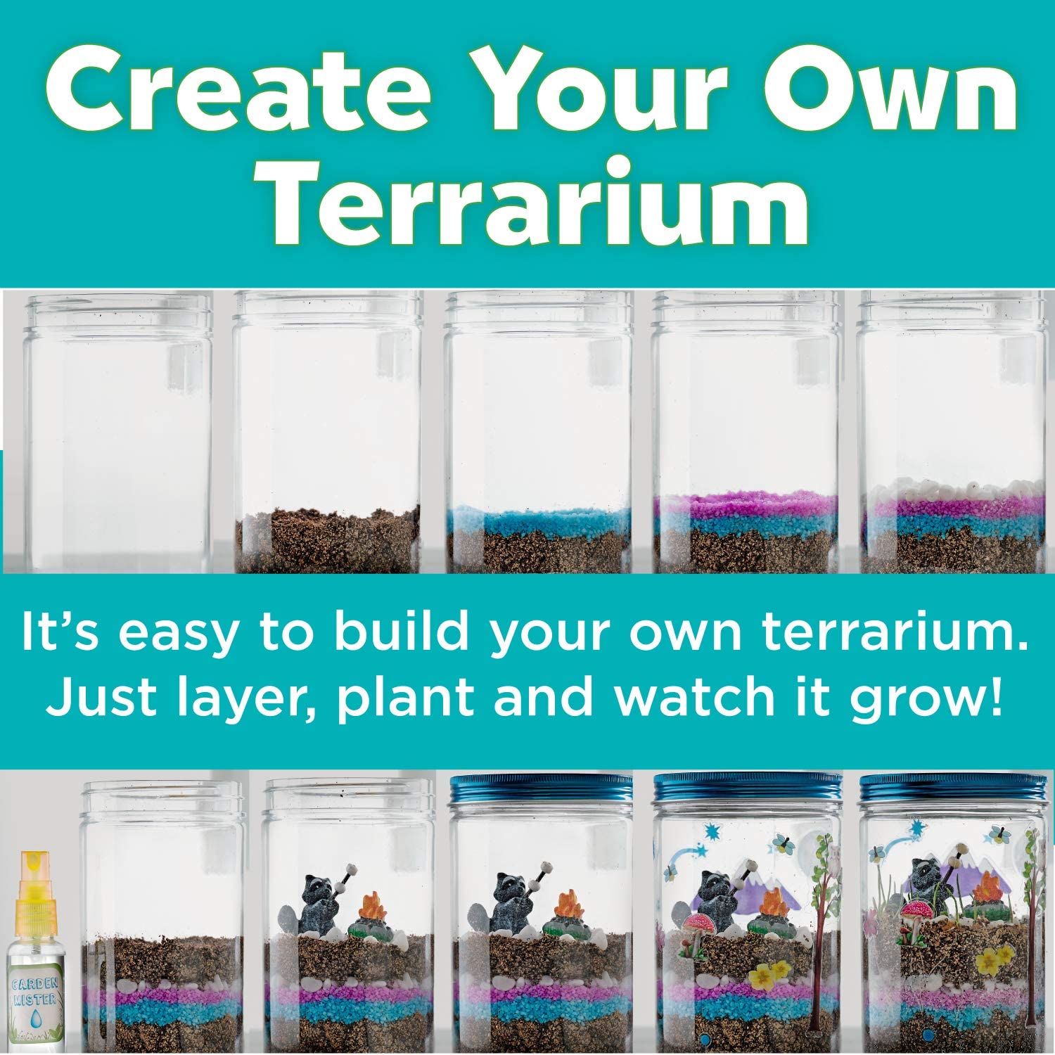 Plant Growing Kit Colourful Terrarium Set