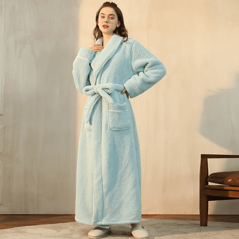 PlushTherm Robe | Soft Flannel Warm Bathrobe for Winter