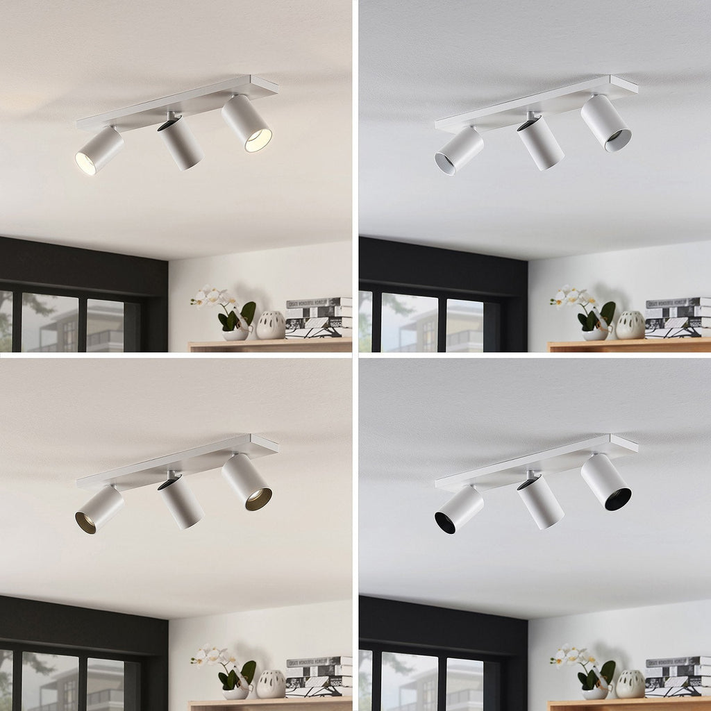Ceiling Light White Aluminum Adjustable Spotlight