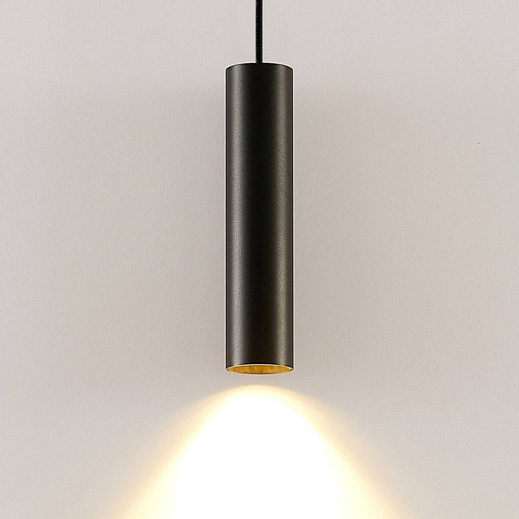 Pendant Light Black Aluminum Tube Style