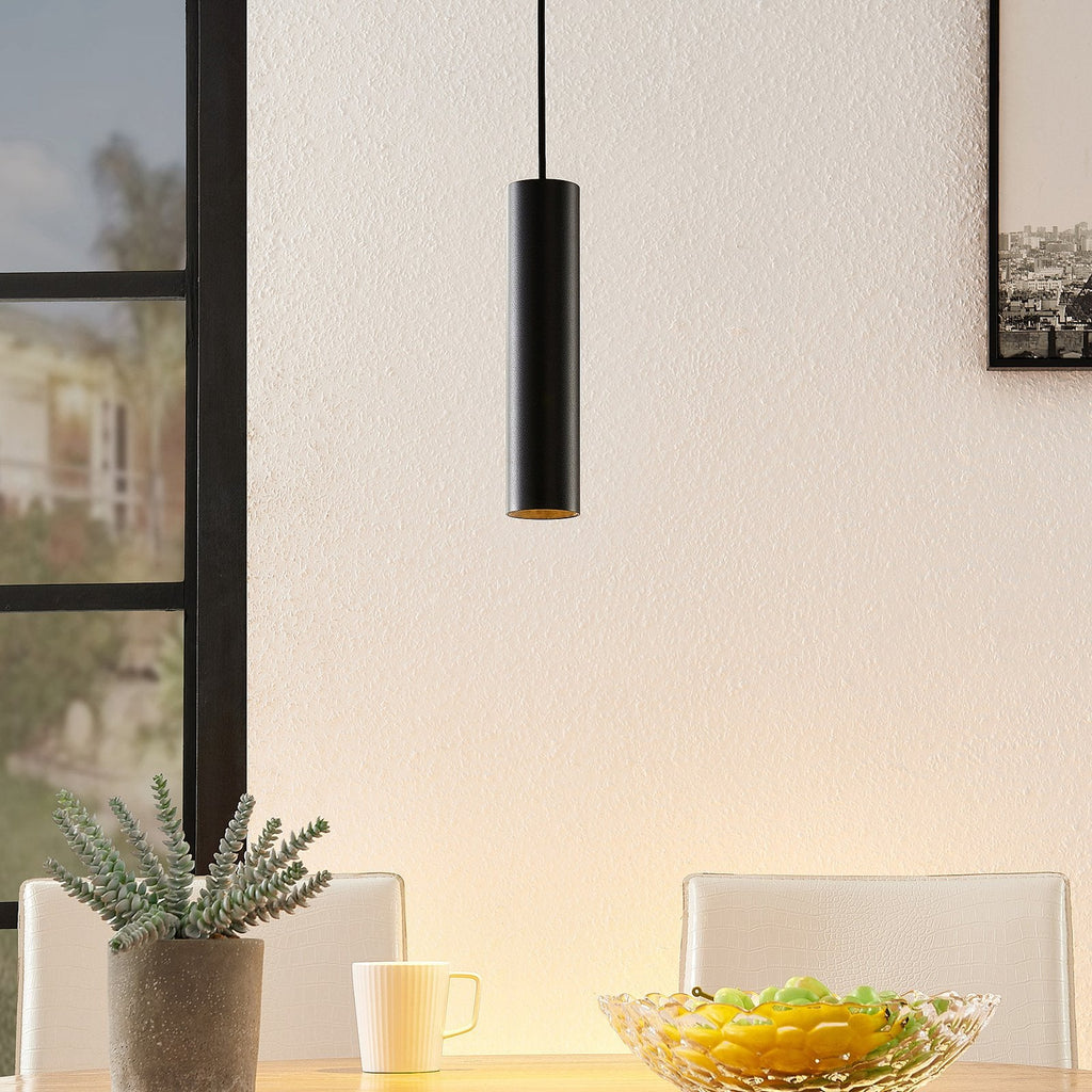Pendant Light Black Aluminum Tube Style