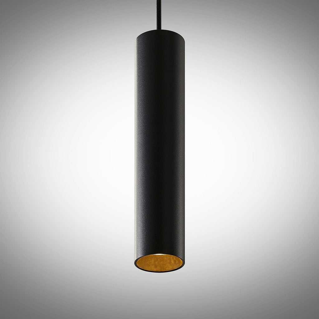Pendant Light Black Aluminum Tube Style