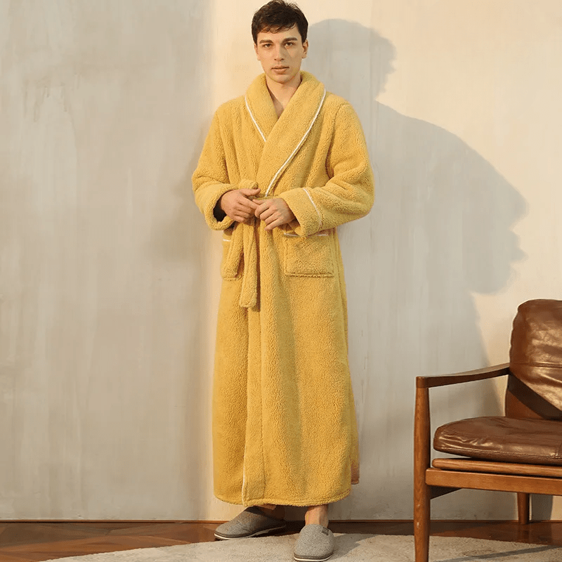 PlushTherm Robe | Soft Flannel Warm Bathrobe for Winter
