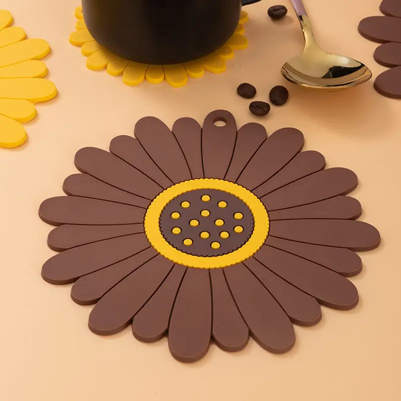 PVC Heat Resistant Sunflower Table Mat