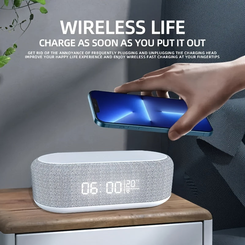 Wireless Charger Alarm Clock with Night Light
