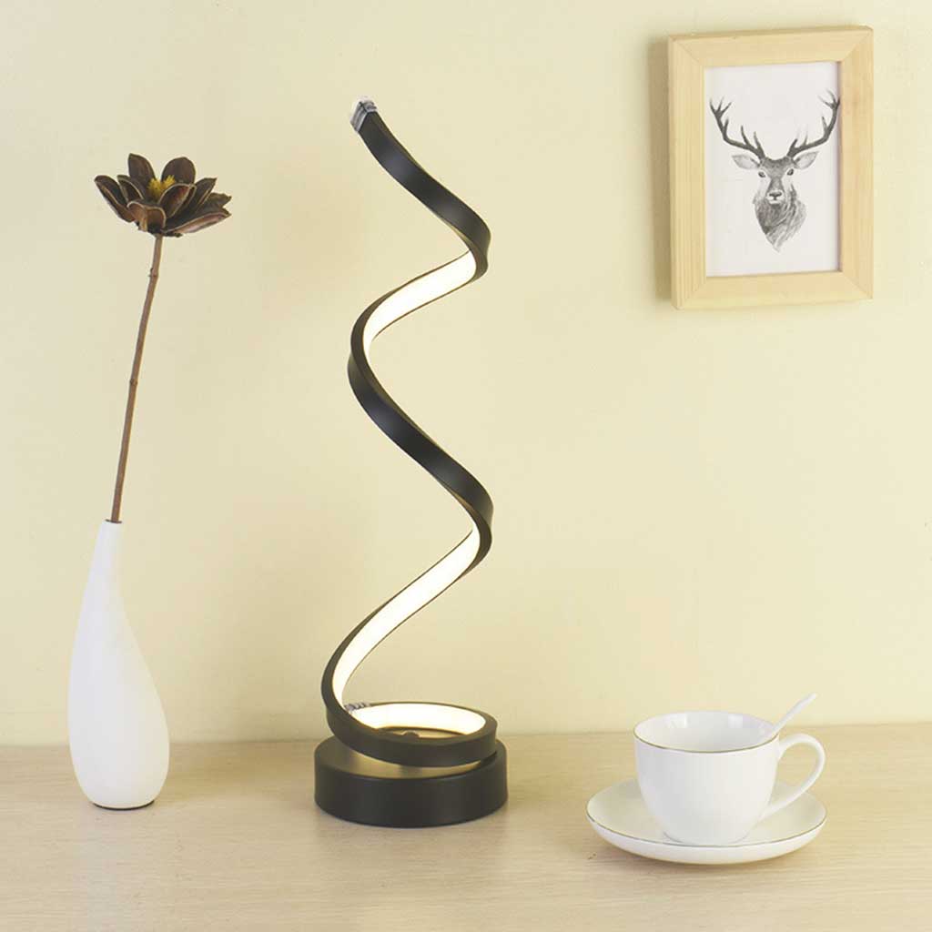 LED Table Lamp Modern Spiral Design