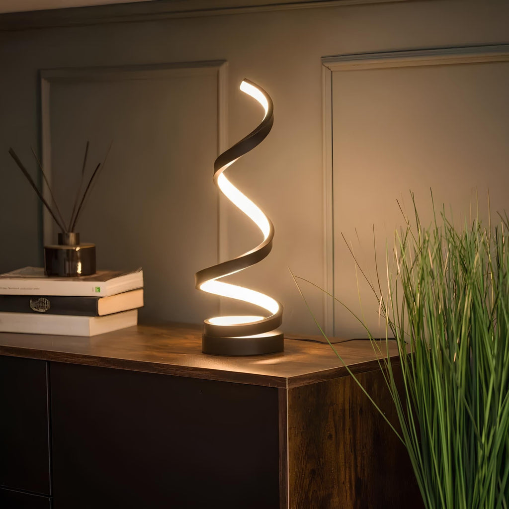 LED Table Lamp Modern Spiral Design