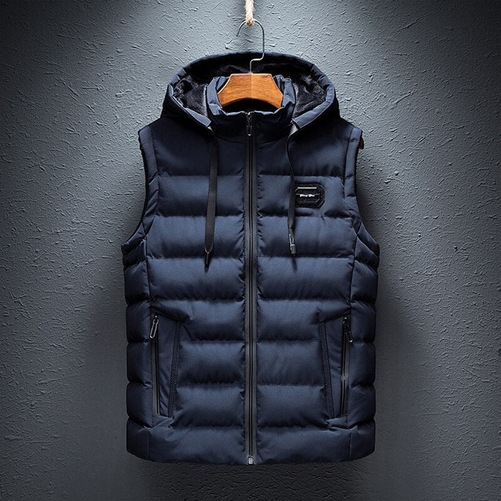 Puffer Gilet for Men with Zip and Hood