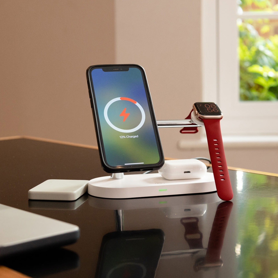 Charging Station with Wireless Pad and Watch Stand
