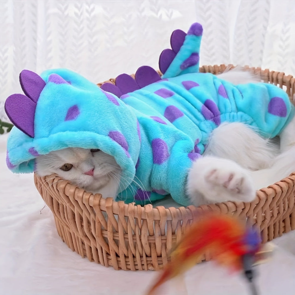 Cozy Fleece Pet Dinosaur Costume Pajamas