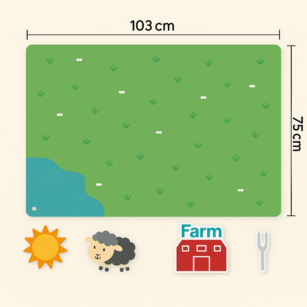 Wall Art Felt Board Zoo Learning Toy