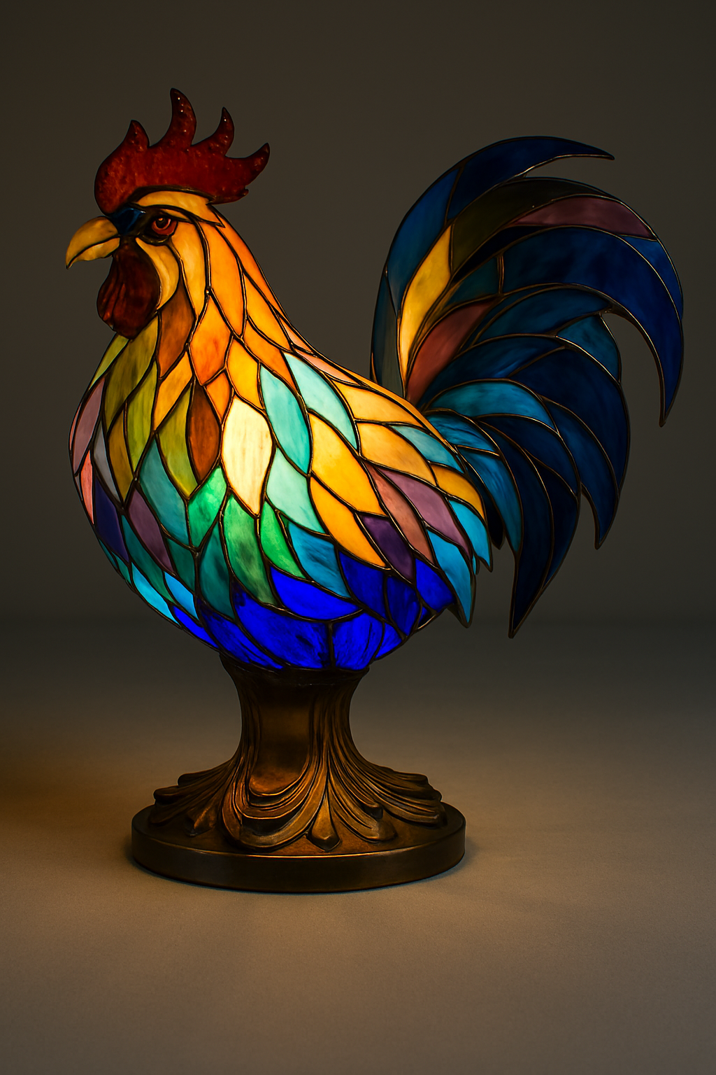 Animal Stained Glass Table Lamp Ornament