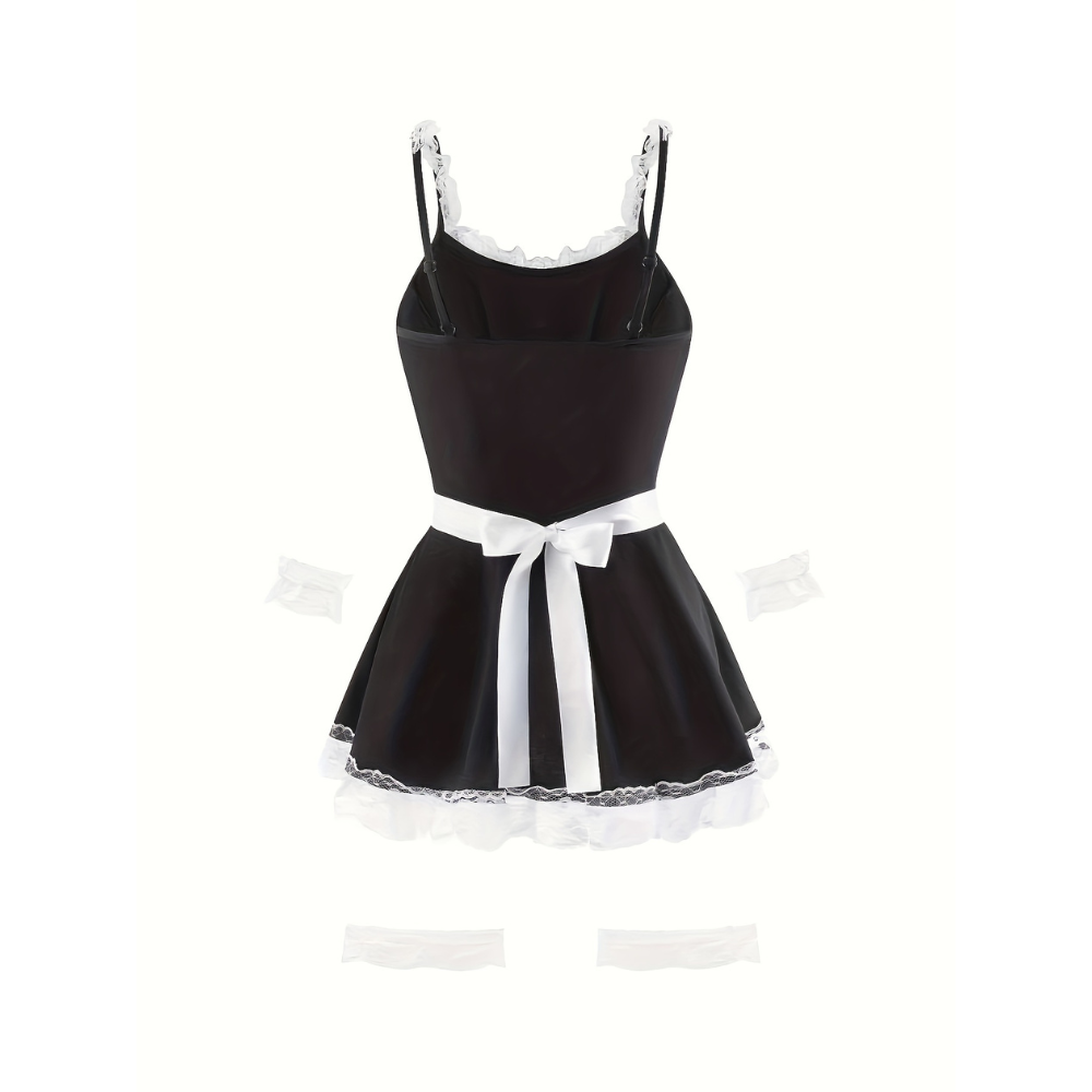Maids Costumes Lace Apron Mini Dress