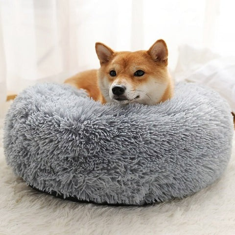 Calming Faux Fur Washable Dog Bed Cushion