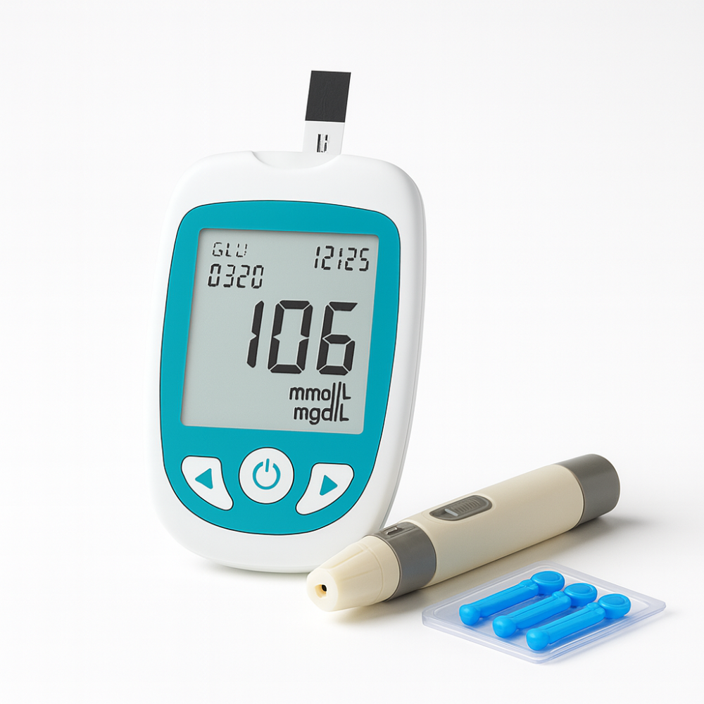 Digital Blood Glucose Cholesterol Monitor Kit Home Health Testing