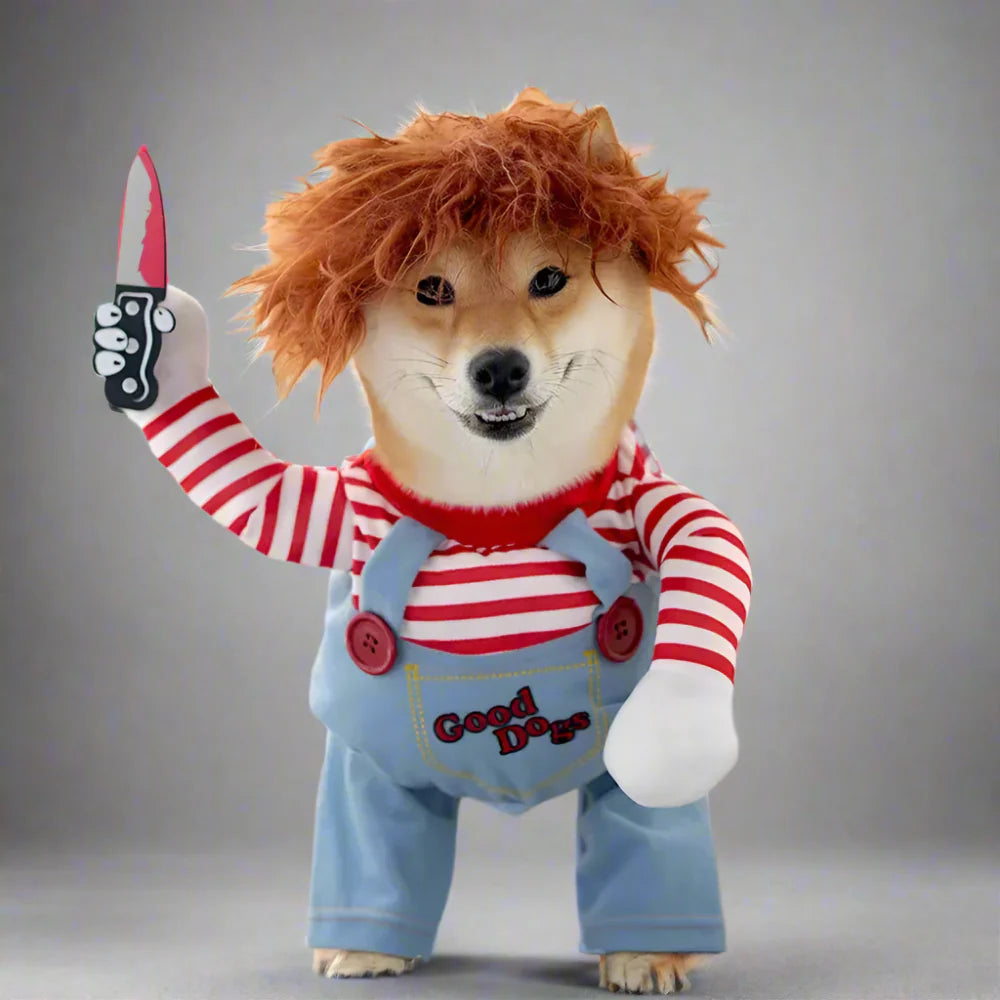 Funny Chucky Dog Halloween Costume