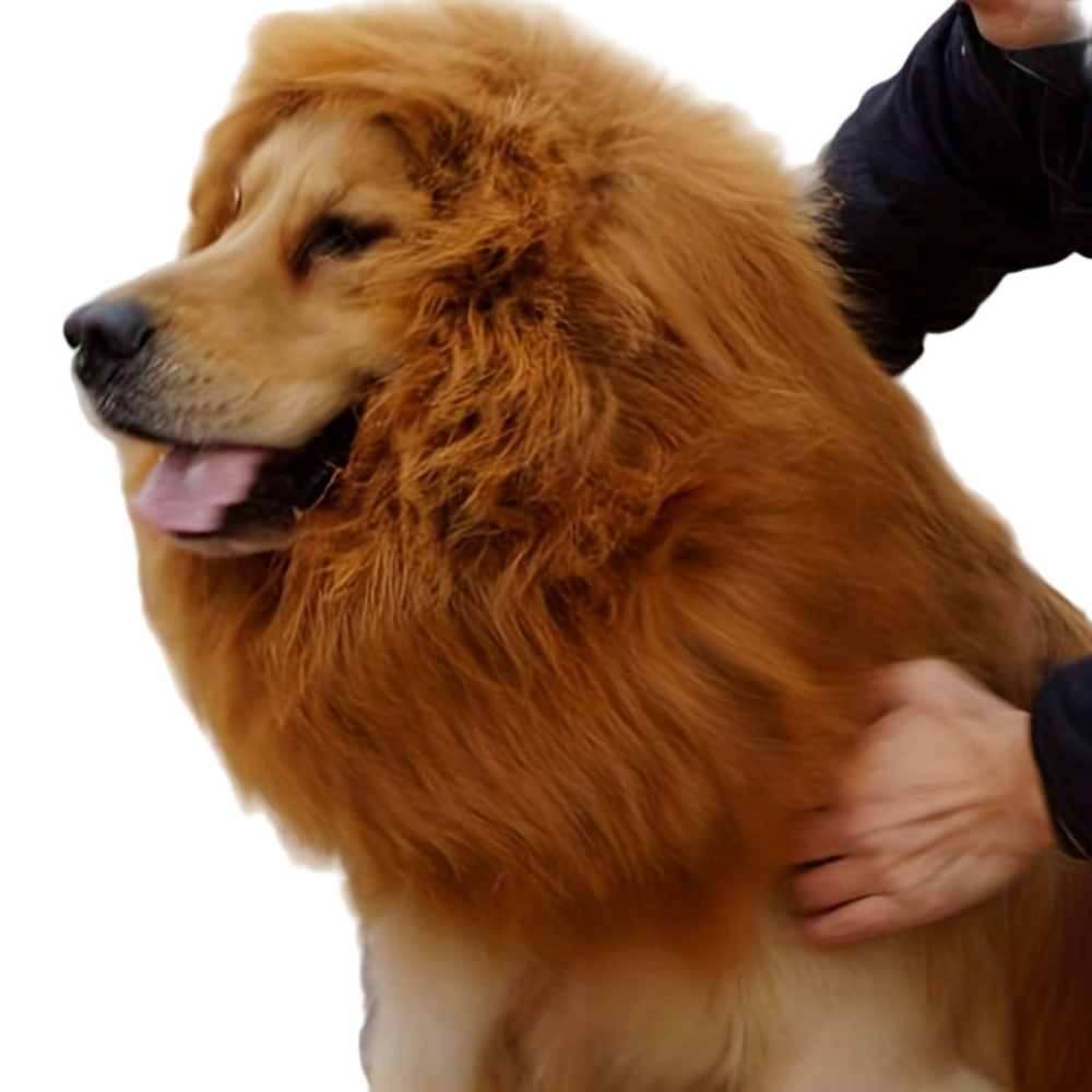 Realistic Lion Mane Halloween Dog Mask