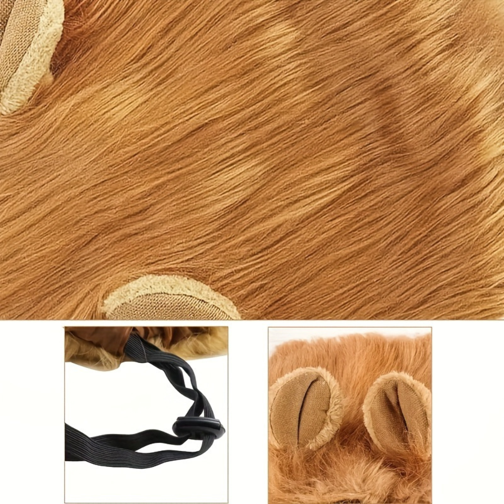 Realistic Lion Mane Halloween Dog Mask