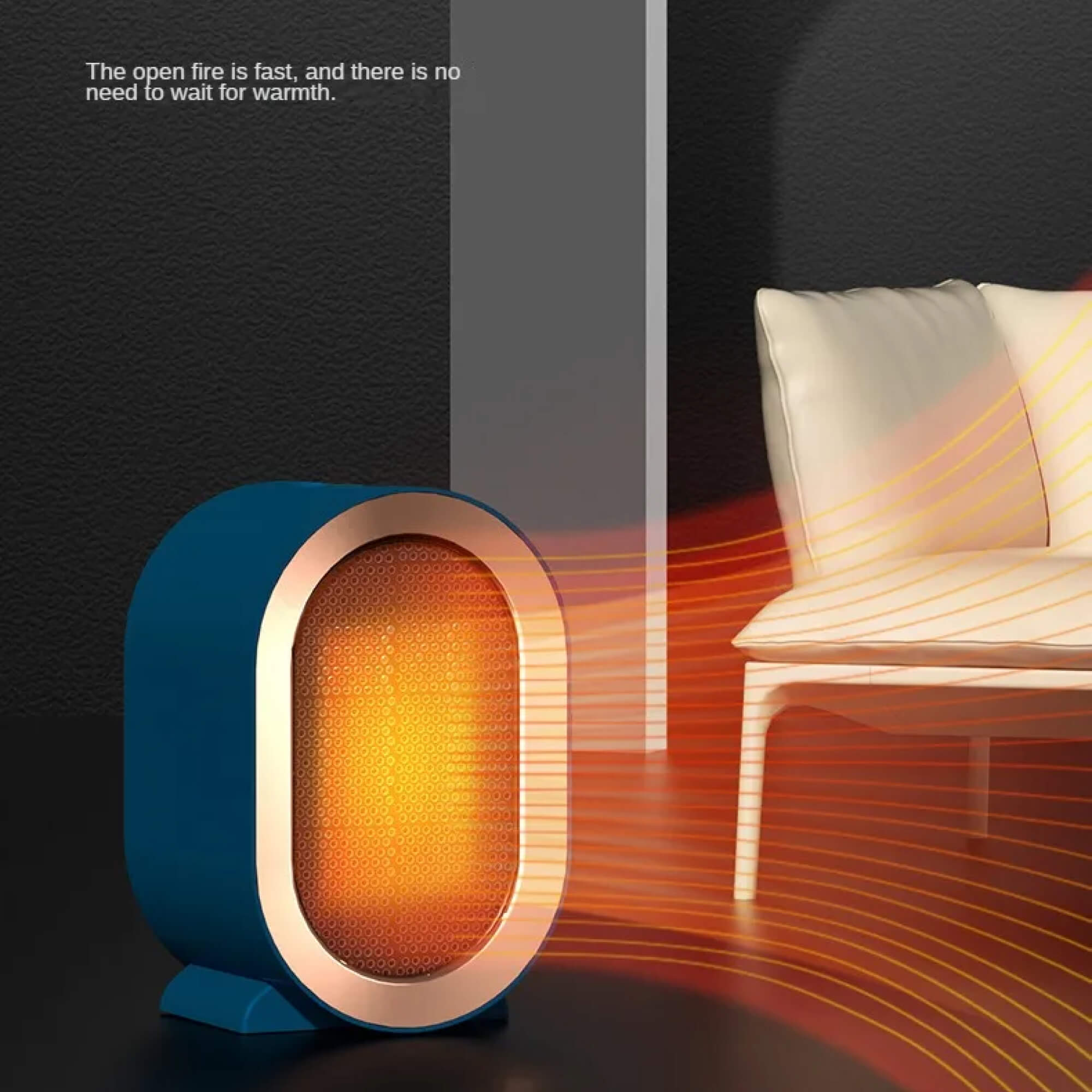 Portable Ceramic Space Heater Energy Efficient Quiet Heating