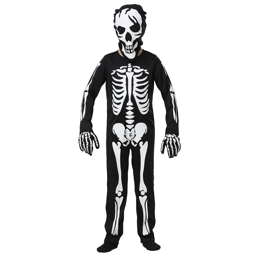 Glowing Skeleton Halloween Kids Zombie Costume