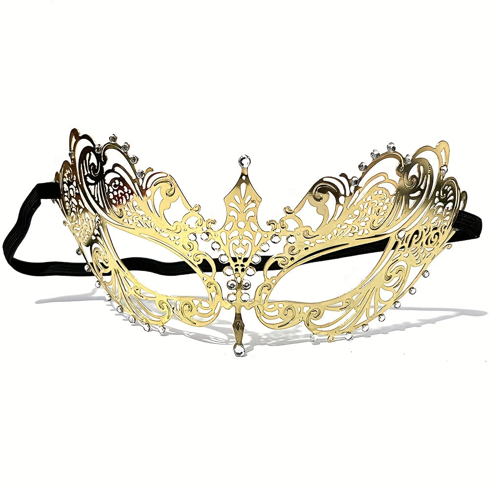 Golden Iron Couples Halloween Masquerade Mask