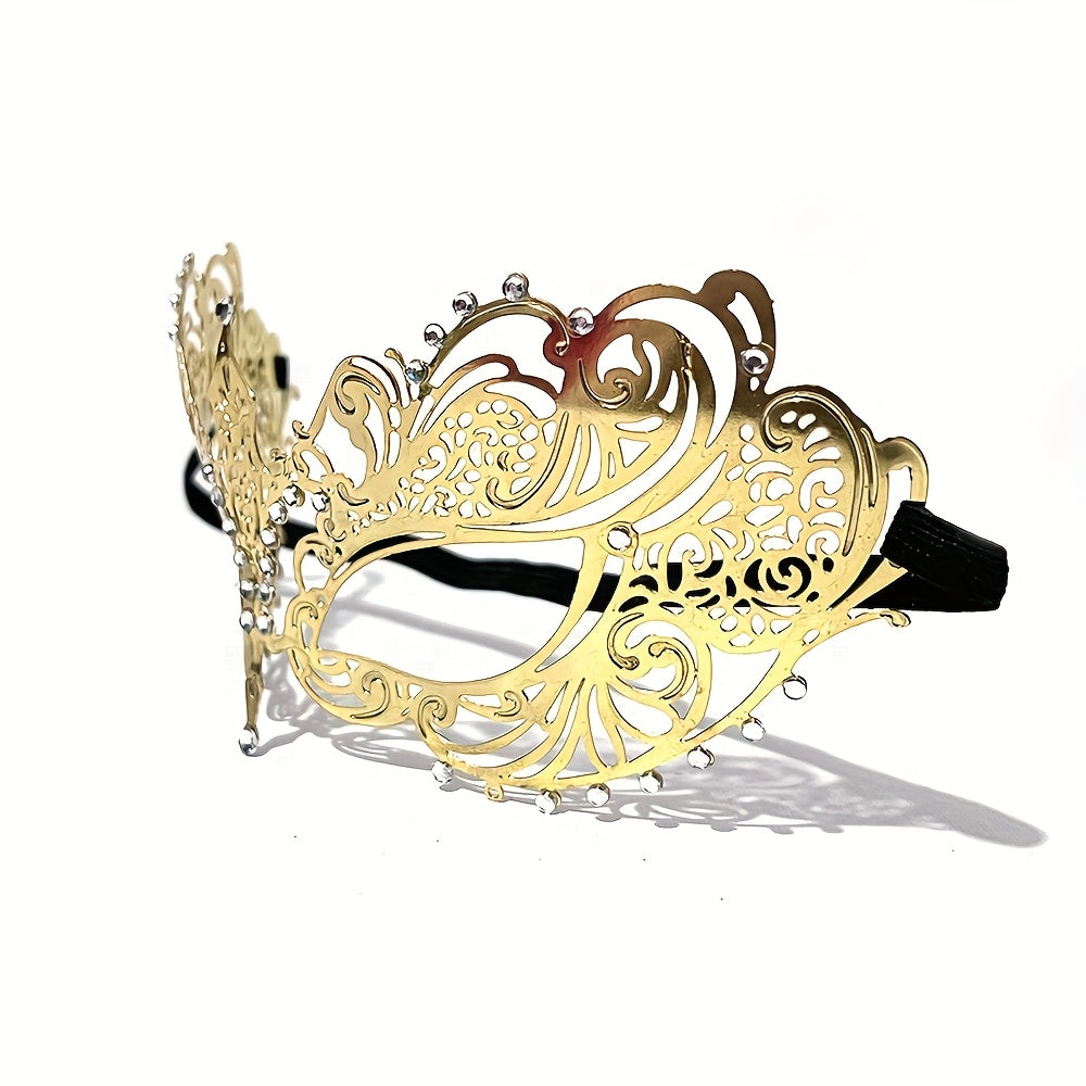 Golden Iron Couples Halloween Masquerade Mask