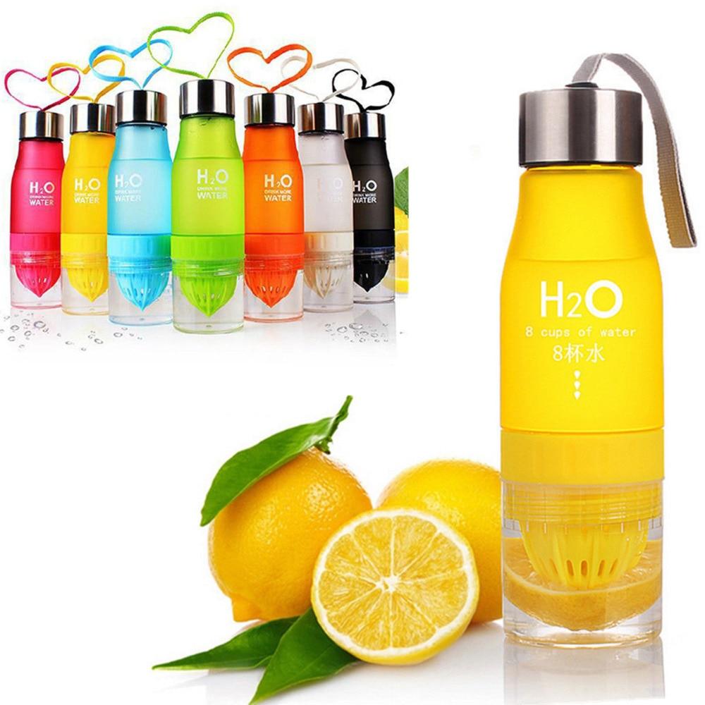 Water Bottle with Fruit Infuser and Juicer