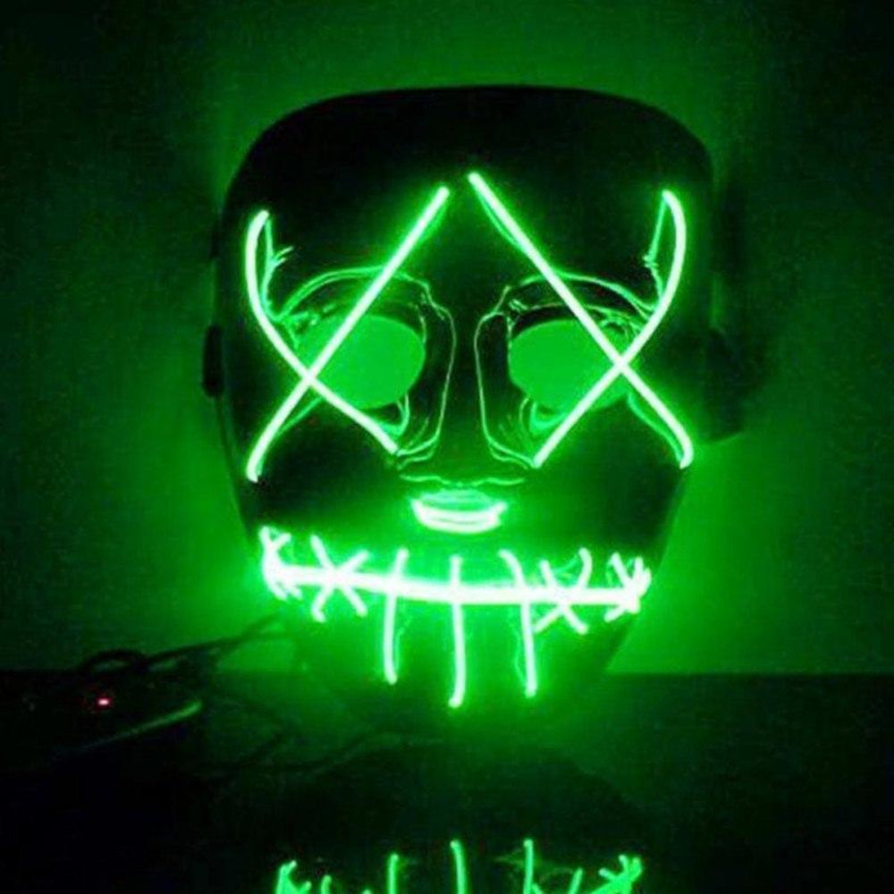 Halloween Mask LED Light Up Glowing Party Costume Accessory