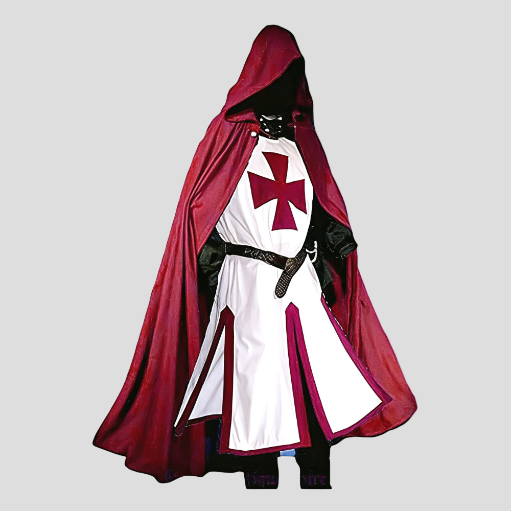 Halloween Costumes Medieval Knight Tunic Cape Set