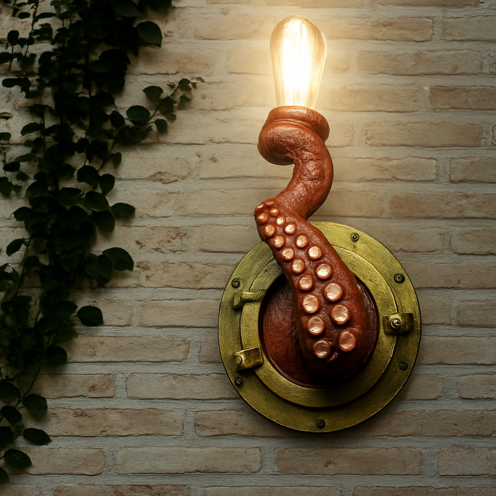 Halloween Decoration Resin Wall Sconce Octopus Tentacle Light