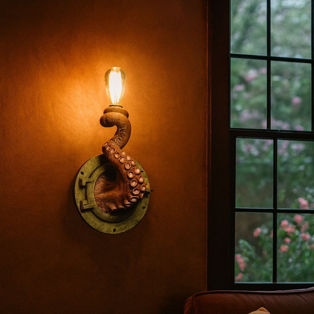 Halloween Decoration Resin Wall Sconce Octopus Tentacle Light
