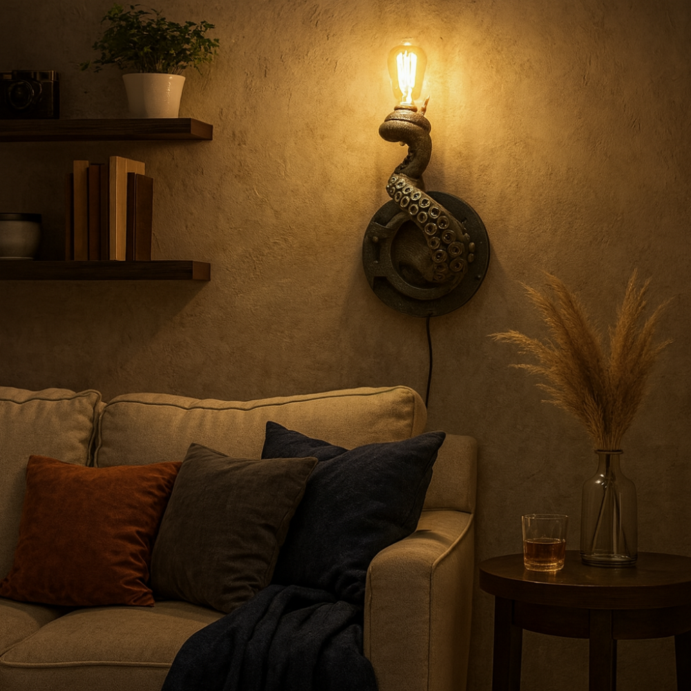 Halloween Decoration Resin Wall Sconce Octopus Tentacle Light