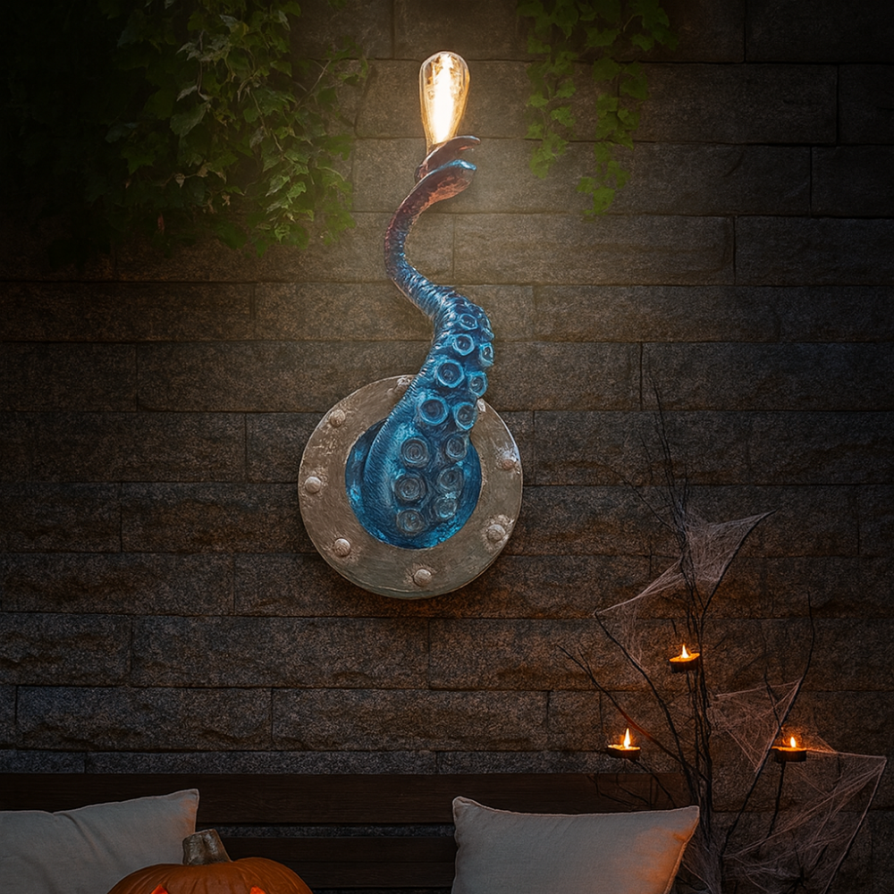 Halloween Decoration Resin Wall Sconce Octopus Tentacle Light