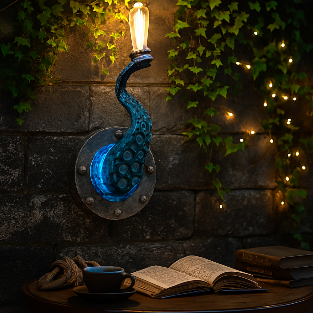 Halloween Decoration Resin Wall Sconce Octopus Tentacle Light