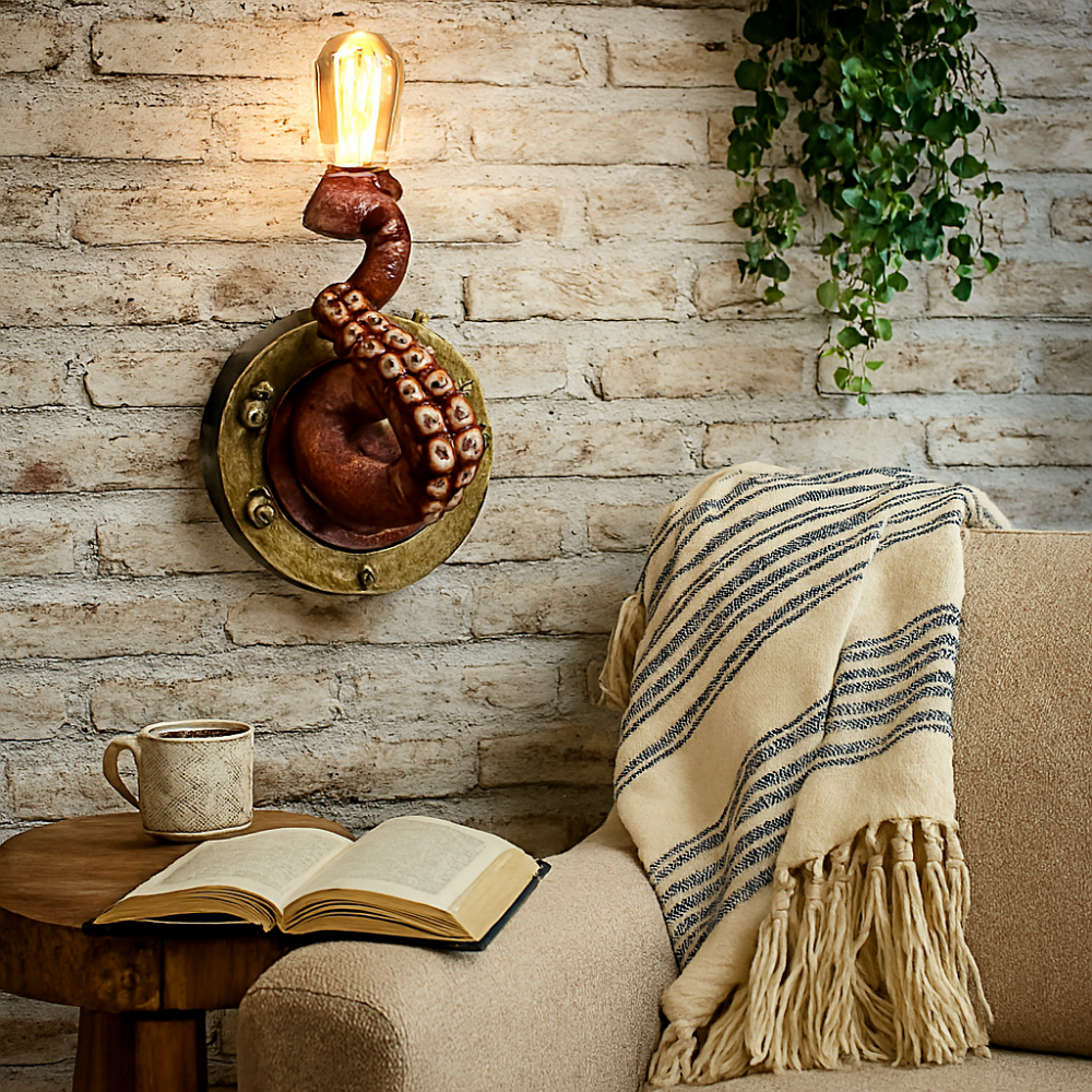 Halloween Decoration Resin Wall Sconce Octopus Tentacle Light