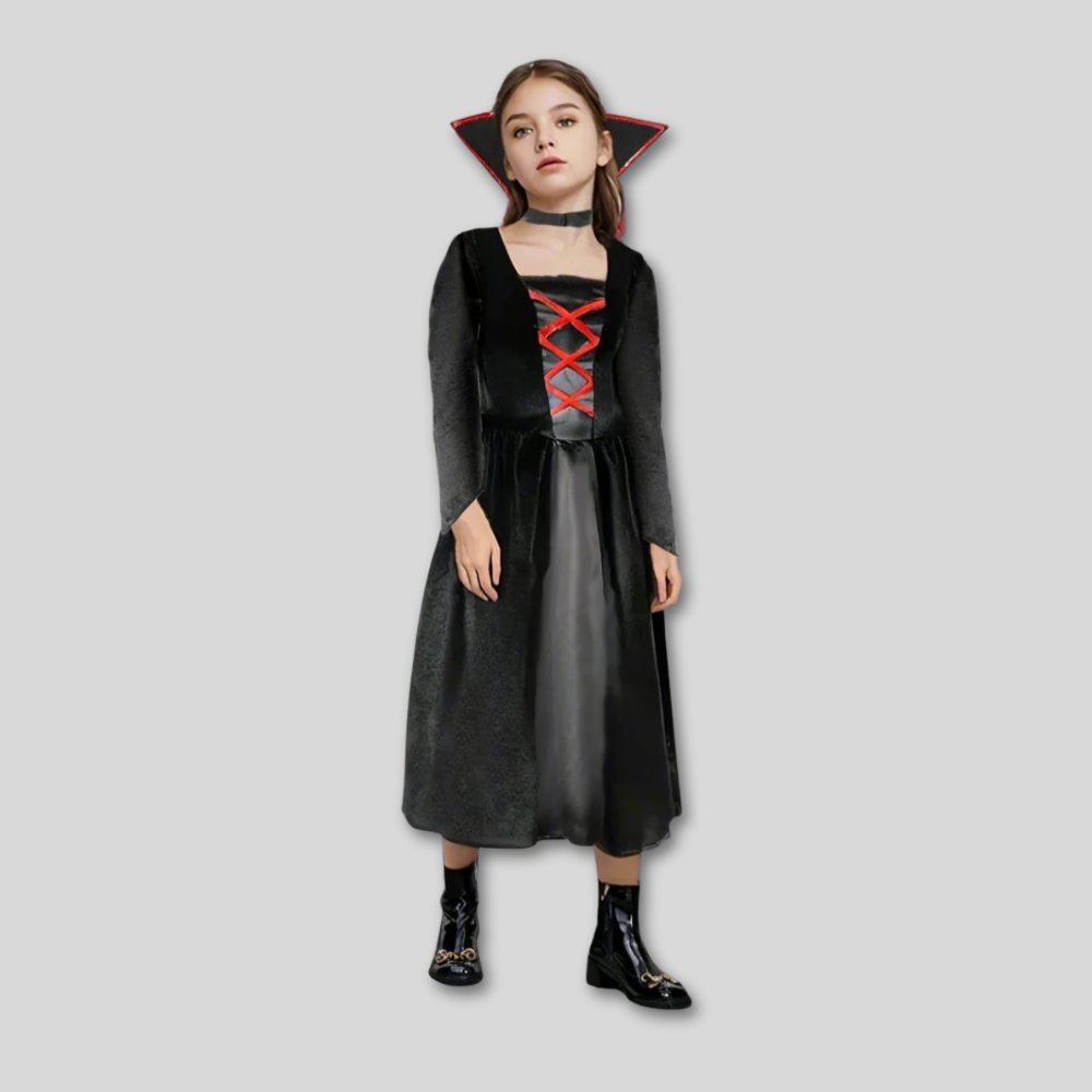 Halloween Girls Gothic Vampire Dress