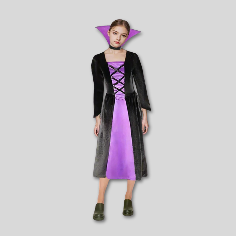Halloween Girls Gothic Vampire Dress