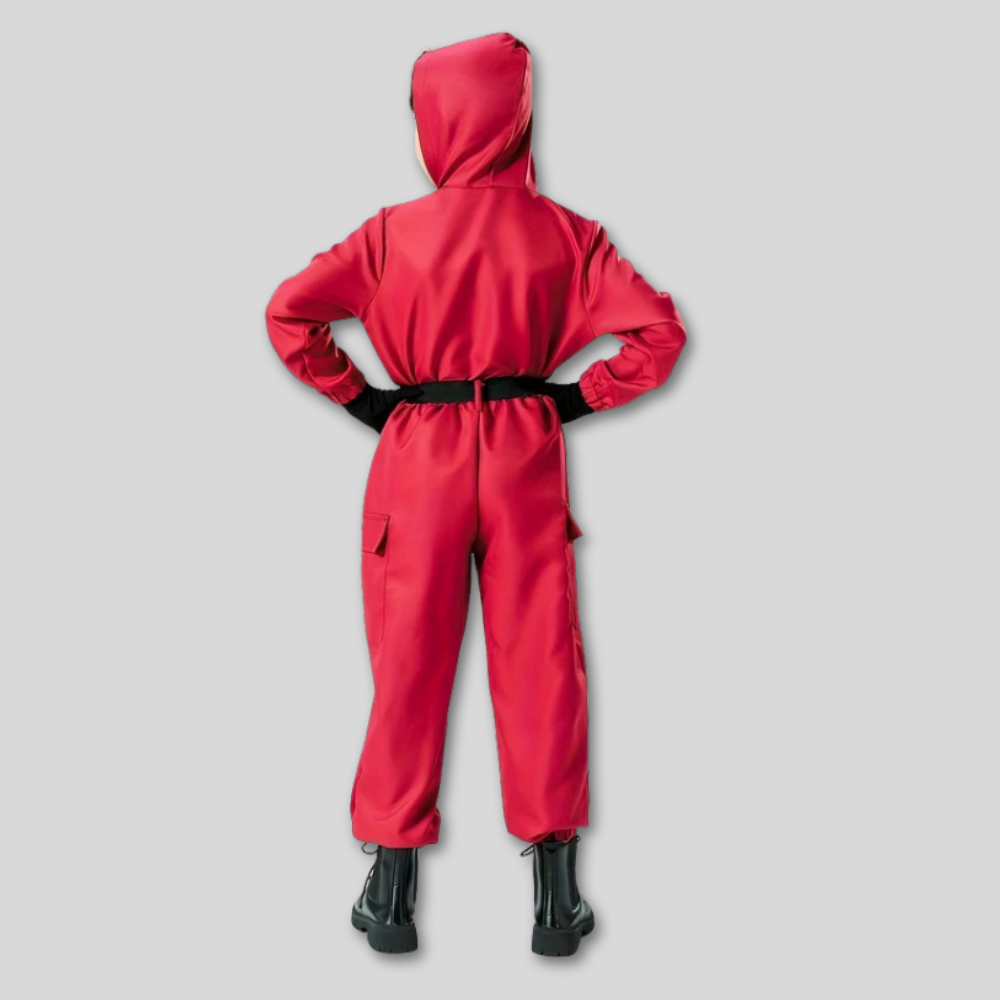 Halloween Kids Red Guard Costume Jumpsuit