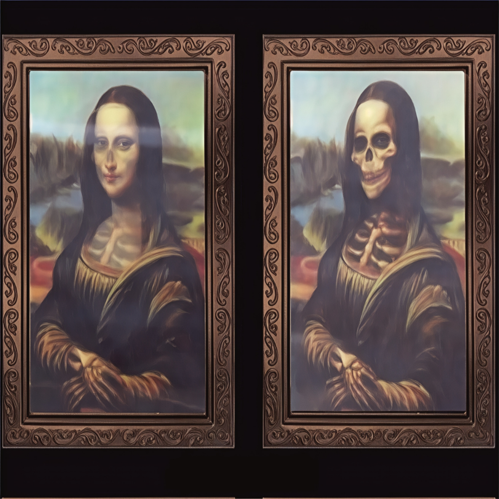 Halloween Wall Art Vintage Changing Face Portrait Frame Decor