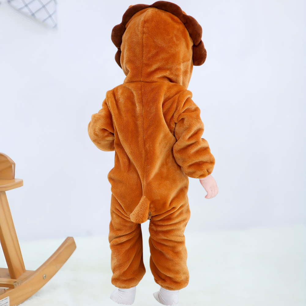 Halloween Baby Lion Costume Hooded Onesie