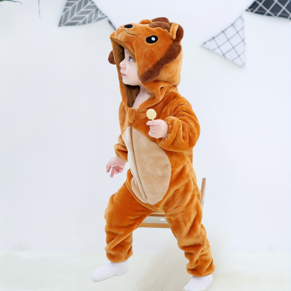Halloween Baby Lion Costume Hooded Onesie